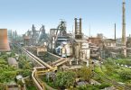An industrial plant at work