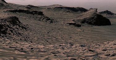 rover on the rocky red surface of Mars