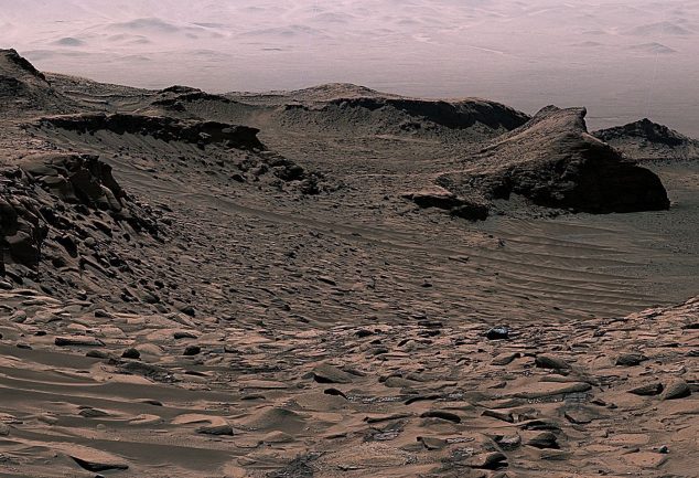 rover on the rocky red surface of Mars